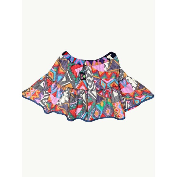 CCC Vintage JoJo For Your Bobo Cotton Skirt Bold Geometric Abstract Aztec Patter - Picture 5 of 6